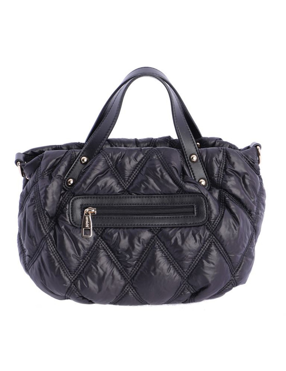 BOLSO DE MANO ACOLCHADO NEGRO