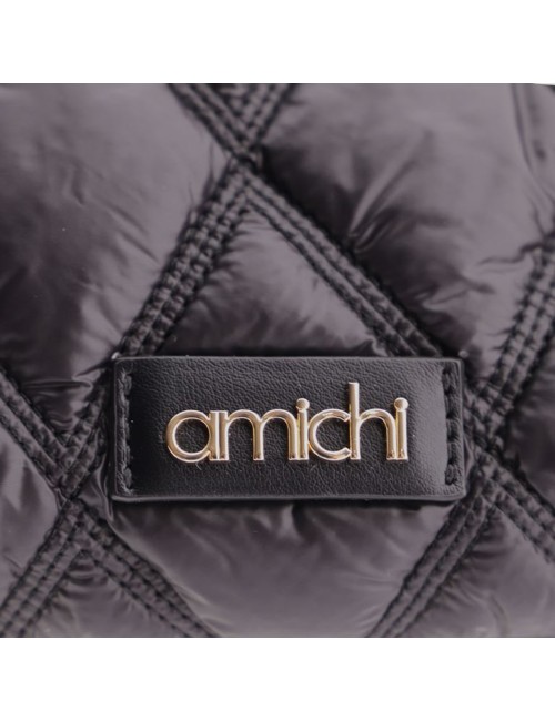 BOLSO DE MANO ACOLCHADO NEGRO