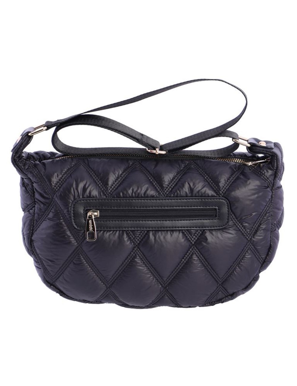 BOLSO BANDOLERA MEDIA LUNA ACOLCHADO NEGRO