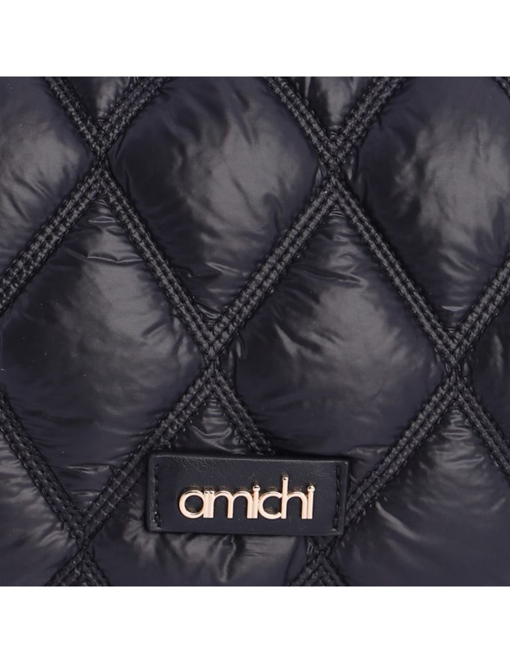 BOLSO BANDOLERA MEDIA LUNA ACOLCHADO NEGRO