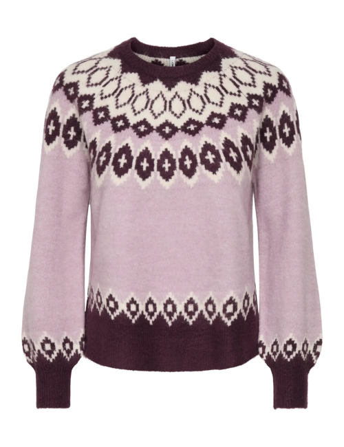 JERSEY JACQUARD GRECA ROSA
