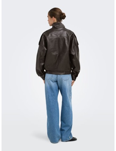 BOMBER OVERSIZE CUELLO CHIMENEA MARRÓN
