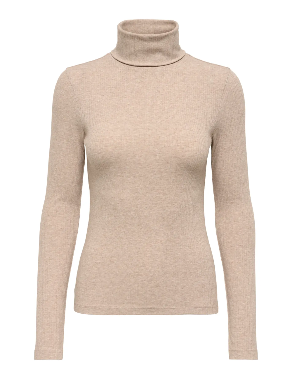 TOP PUNTO FINO CUELLO CISNE BEIGE