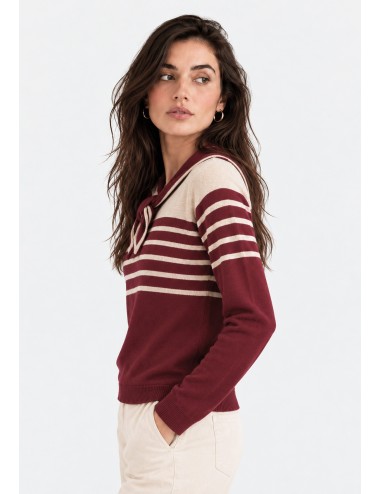 JERSEY CON BUFANDA BURDEOS