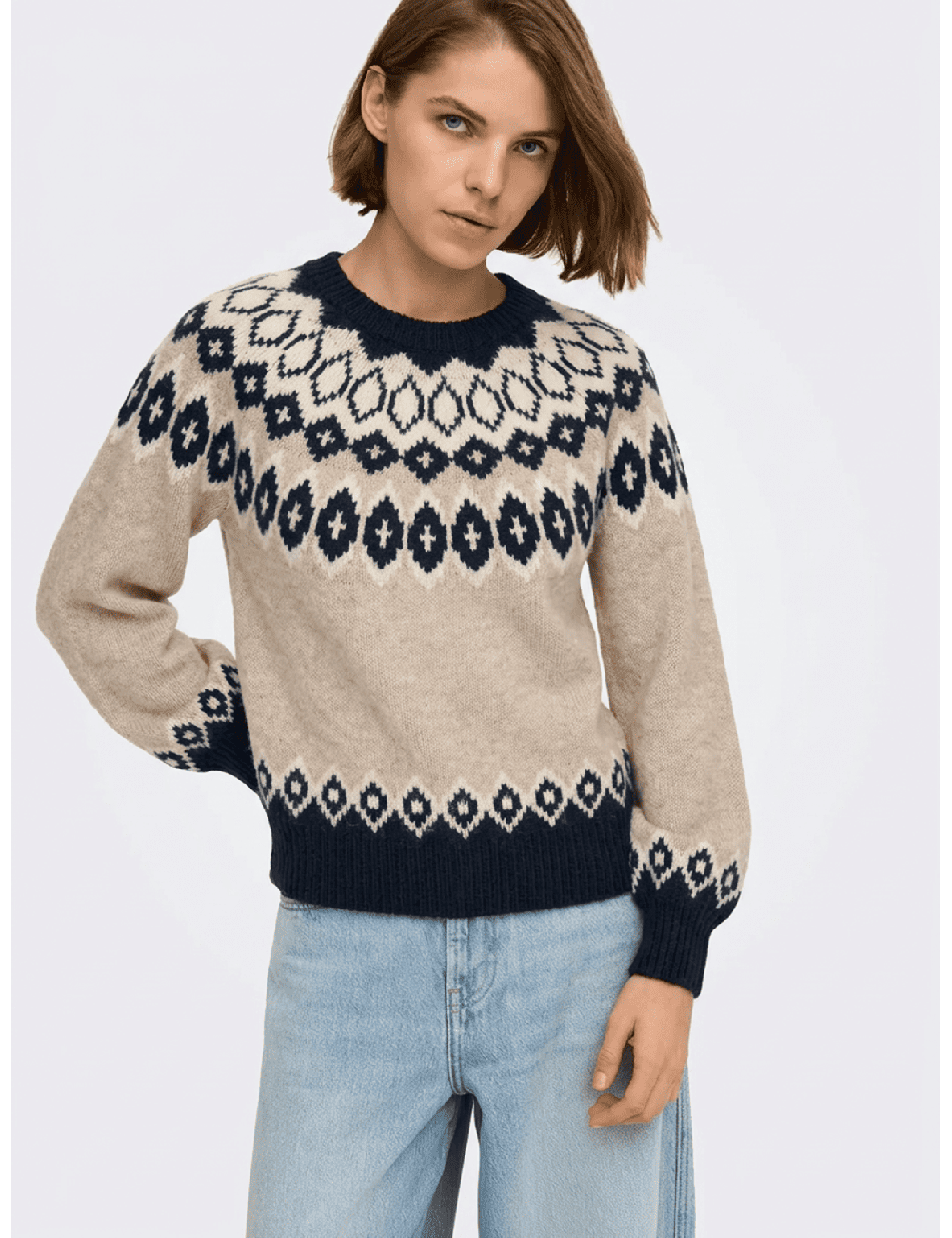 JERSEY JACQUARD GRECA BEIGE