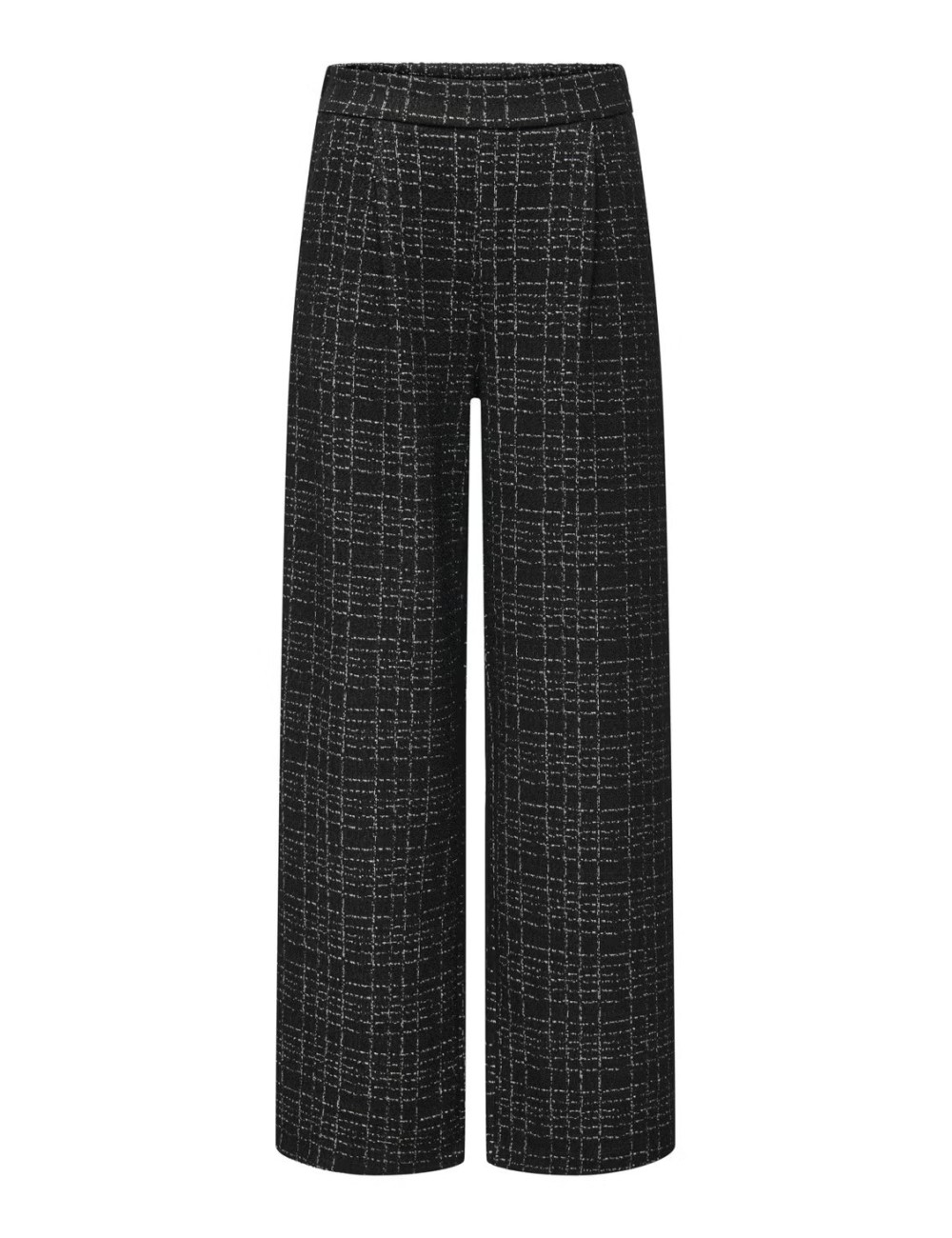 PANTALON CORTE REGULAR CUADROS NEGRO