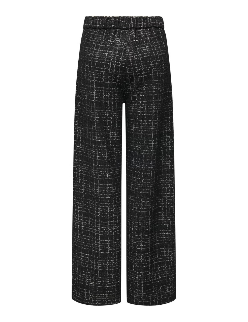 PANTALON CORTE REGULAR CUADROS NEGRO