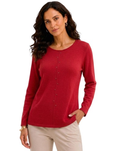 JERSEY FINO TACHAS DELANTERAS ROJO