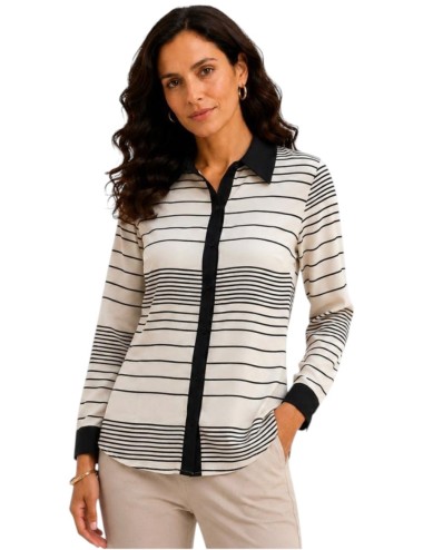 CAMISA RAYAS HORIZONTALES NEGRAS