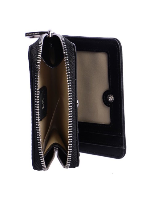 CARTERA MEDIANA POLIPIEL NEGRA DON ALGODÓN