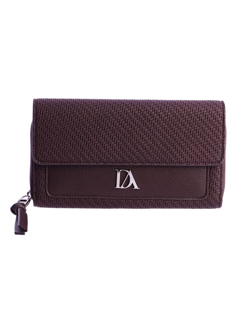 CARTERA GRANDE POLIPIEL TEXTURA TRENZADA MARRÓN DON ALGODÓN