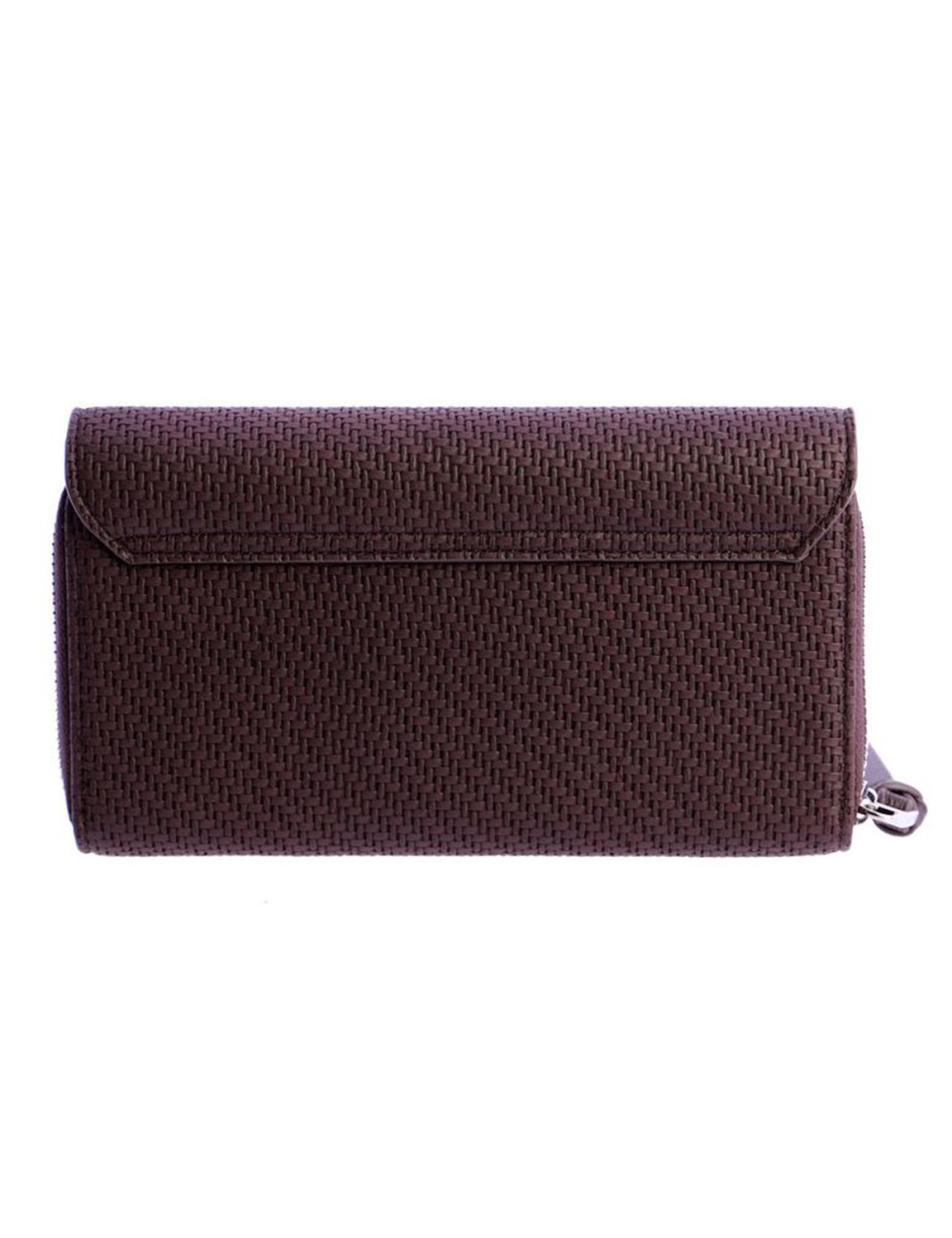 CARTERA GRANDE POLIPIEL TEXTURA TRENZADA MARRÓN DON ALGODÓN