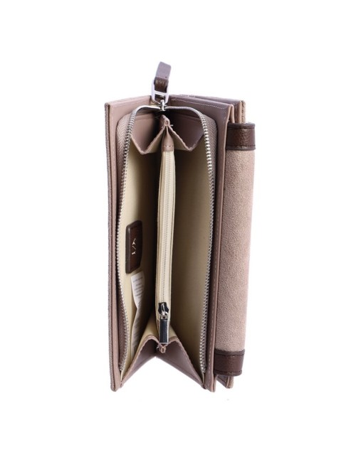 CARTERA GRANDE ANTELINA CON POLIPIEL BEIGE DON ALGODÓN