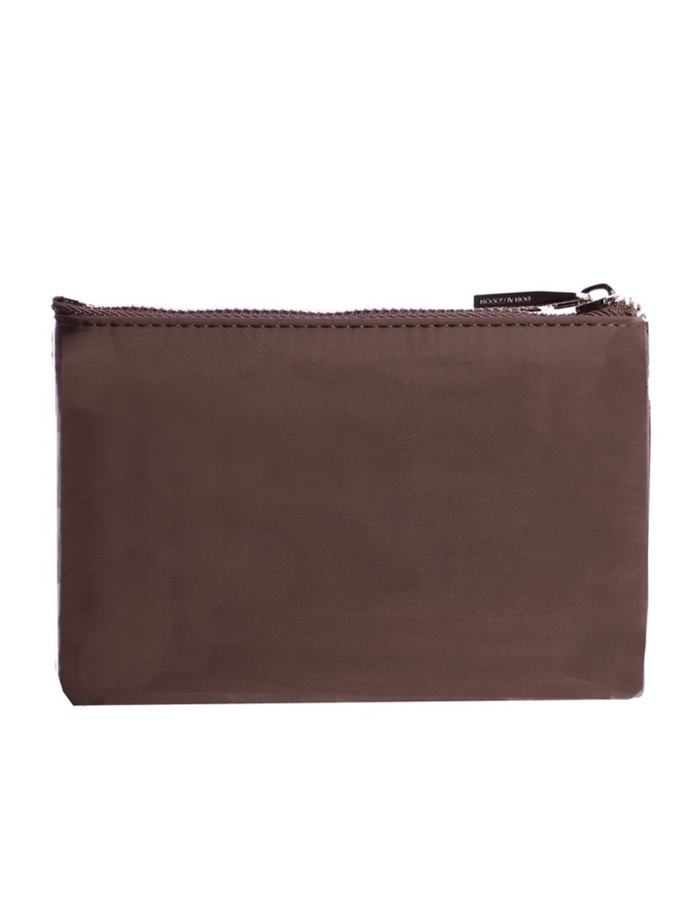 MONEDERO CARTERA MULTICREMALLERA POLIPIEL Y NILON MARRÓN DON ALGODÓN