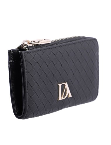 MONEDERO CARTERA TEXTURA TRENZADA NEGRO DON ALGODÓN