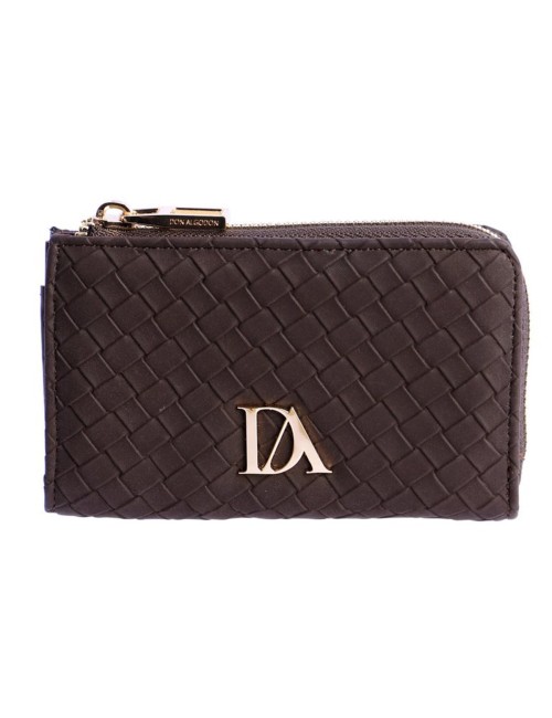 MONEDERO CARTERA TEXTURA TRENZADA MARRÓN DON ALGODÓN