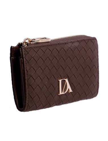 MONEDERO CARTERA TEXTURA TRENZADA MARRÓN DON ALGODÓN