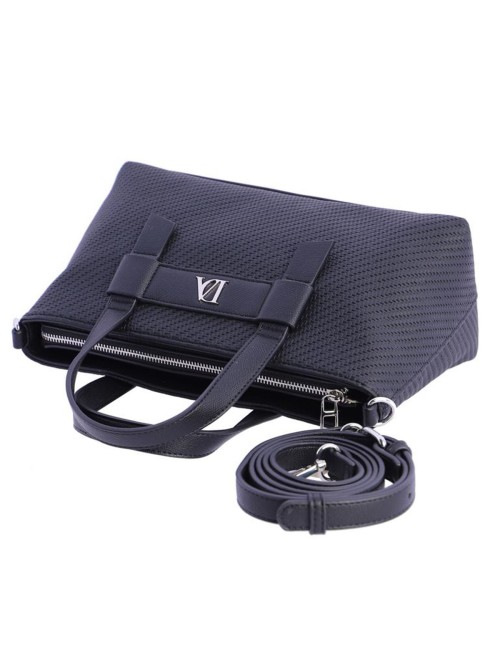 BOLSO MANO TEXTURA TRENZADO NEGRO DON ALGODÓN