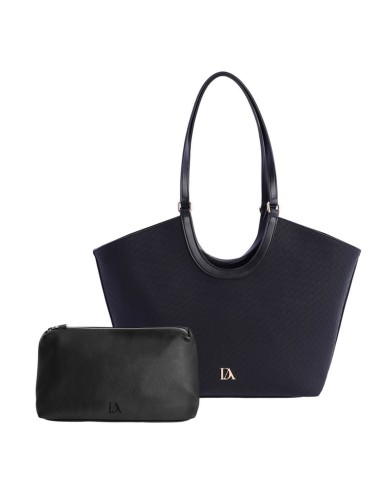 BOLSO SHOPPER GRANDE TRENZADO NEGRO DON ALGODÓN
