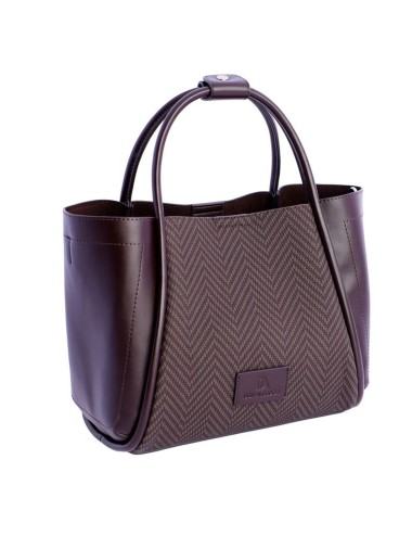 BOLSO MANO CAPAZO BIMATERIAL TEXTURA MARRÓN DON ALGODÓN