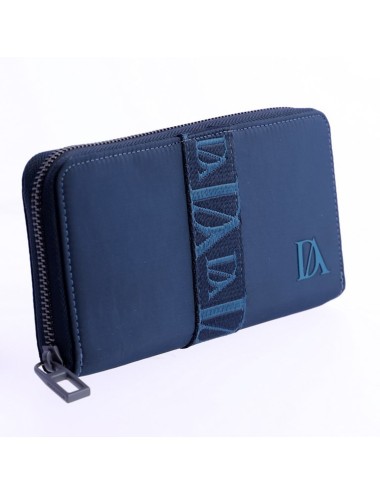 CARTERA GRANDE NYLON CON BANDA LOGOTIPADA AZUL MARINO DON ALGODÓN