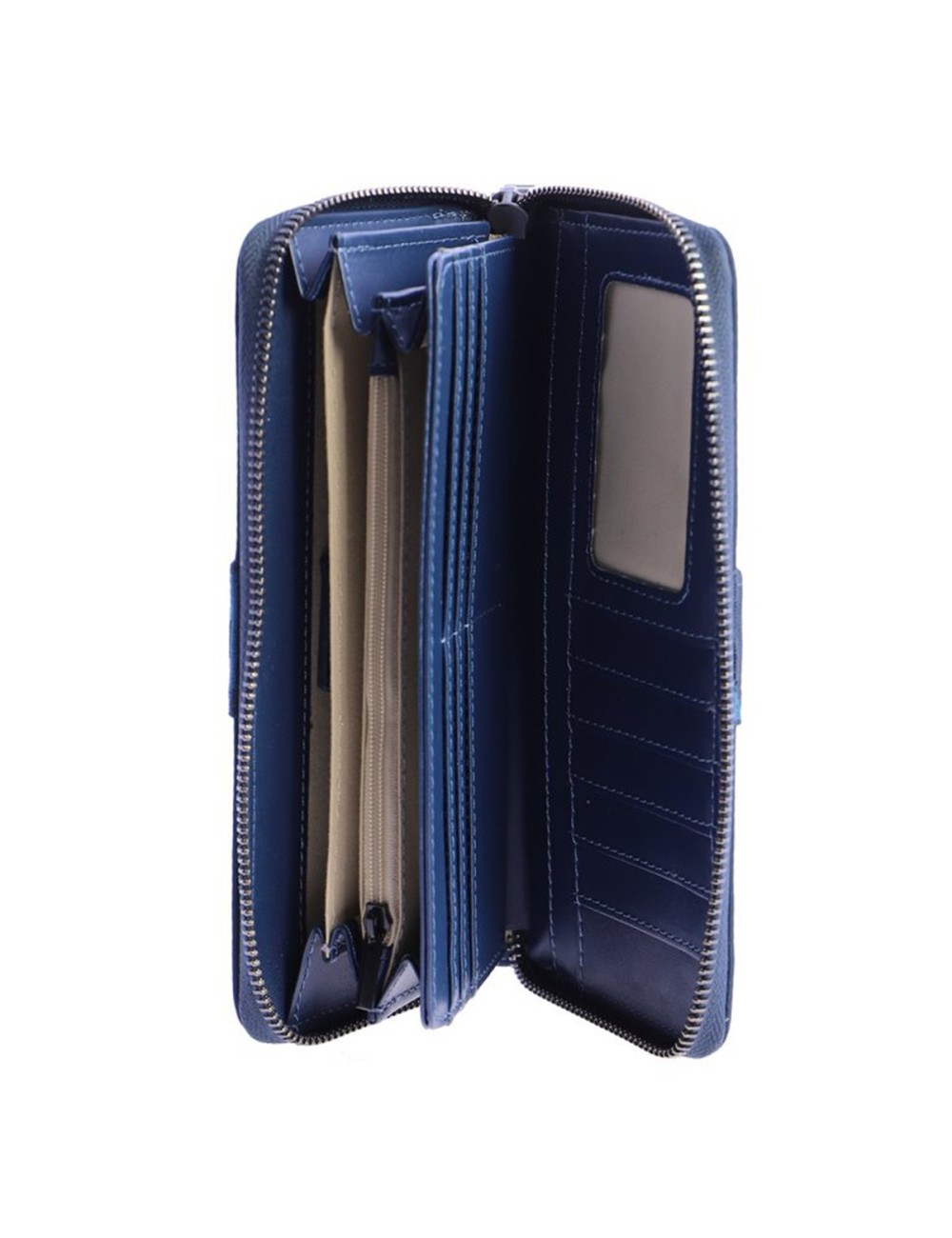 CARTERA GRANDE NYLON CON BANDA LOGOTIPADA AZUL MARINO DON ALGODÓN