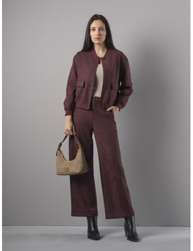 BOMBER ANTELINA CON BOLSILLOS BURDEOS