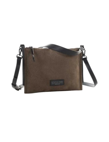 BOLSO BANDOLERA DEVOTA & LOMBA AURA MARRÓN