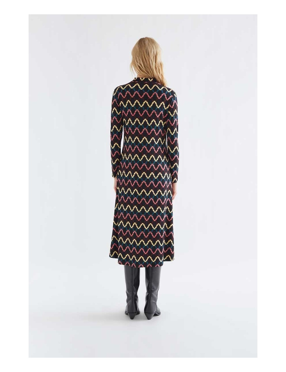 VESTIDO MIDI CON ESTAMPADO SKEIN