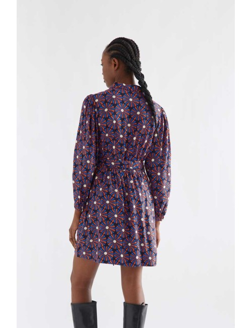 VESTIDO CORTO CON ESTAMPADO CHOCOLATE FLOWER