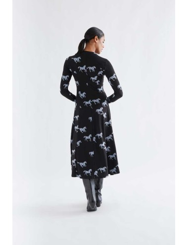 VESTIDO MIDI CON ESTAMPADO HORSE