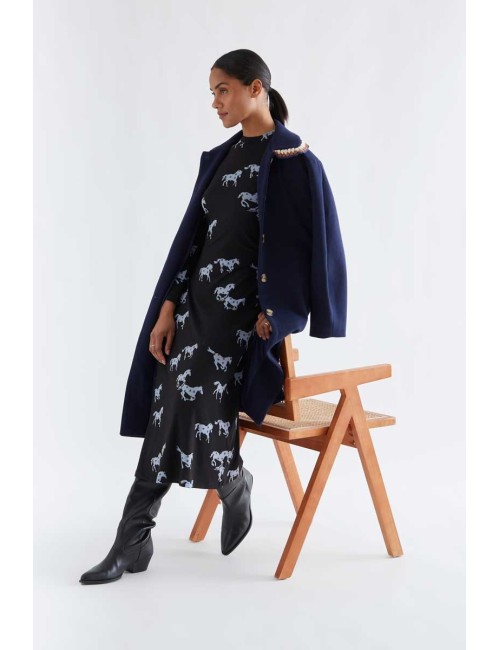 VESTIDO MIDI CON ESTAMPADO HORSE