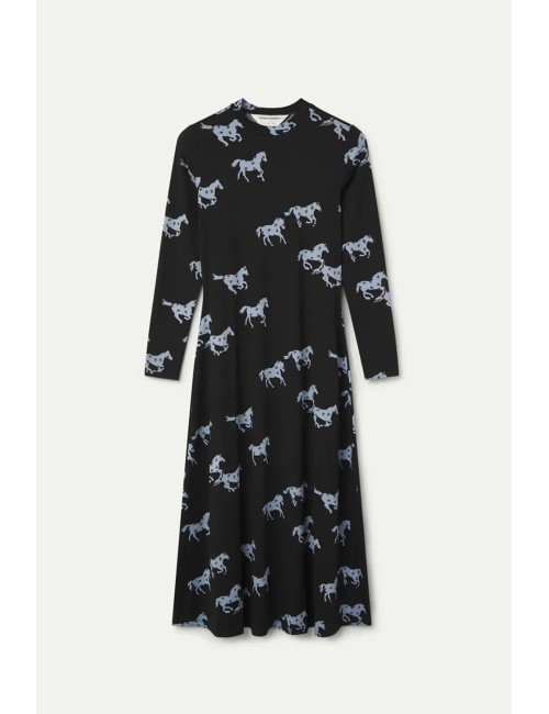 VESTIDO MIDI CON ESTAMPADO HORSE