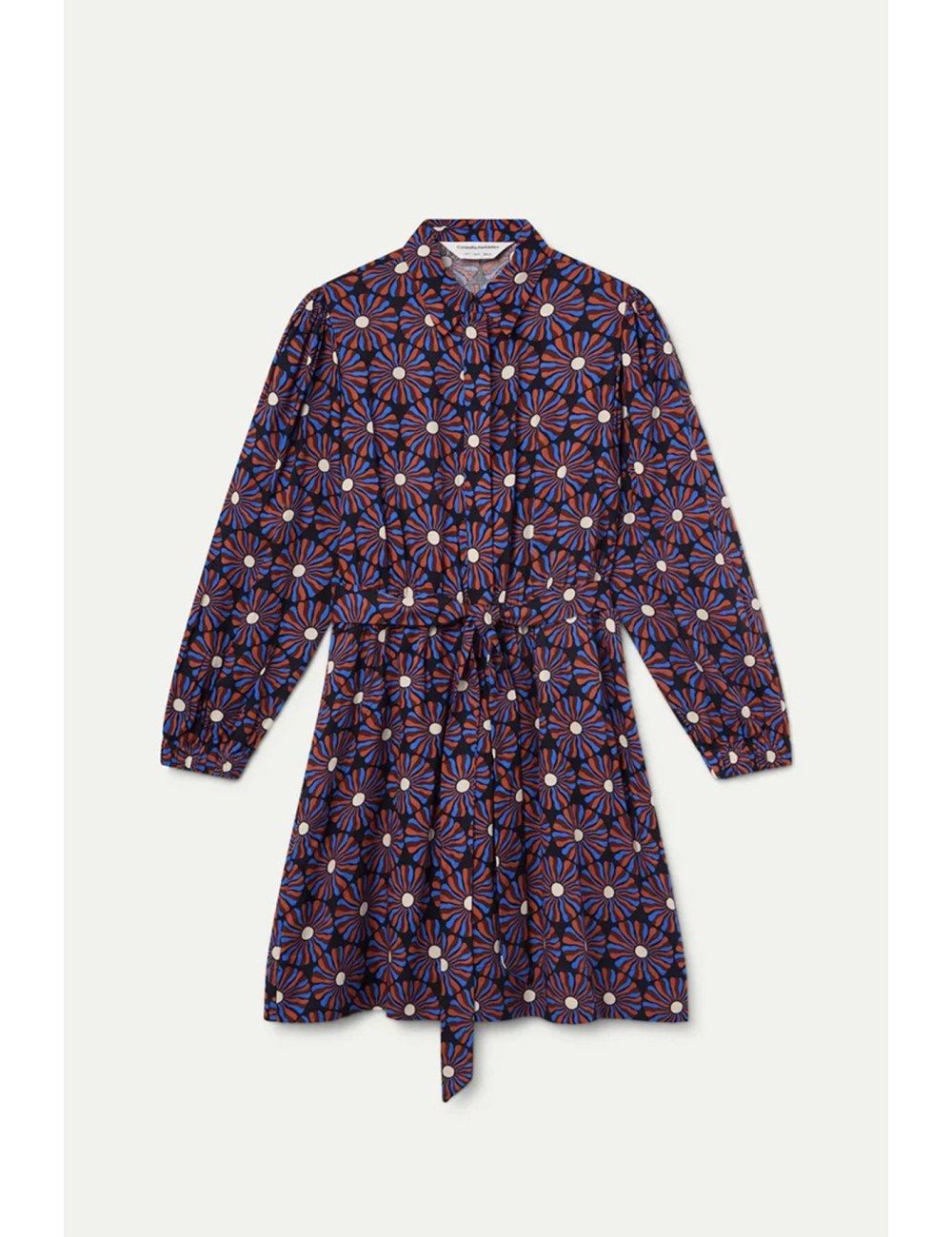 VESTIDO CORTO CON ESTAMPADO CHOCOLATE FLOWER