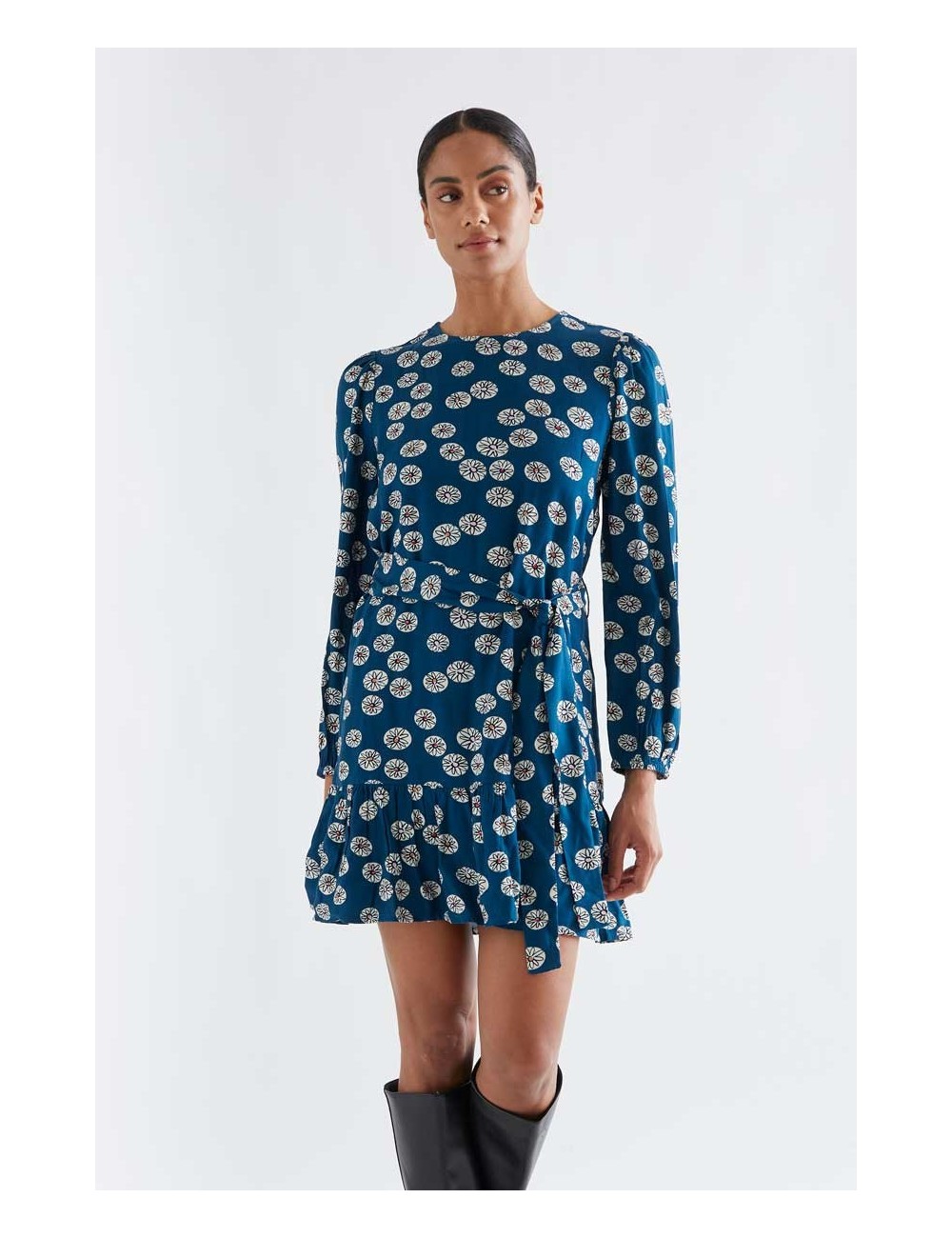 VESTIDO CORTO CON ESTAMPADO CARTHAMUS