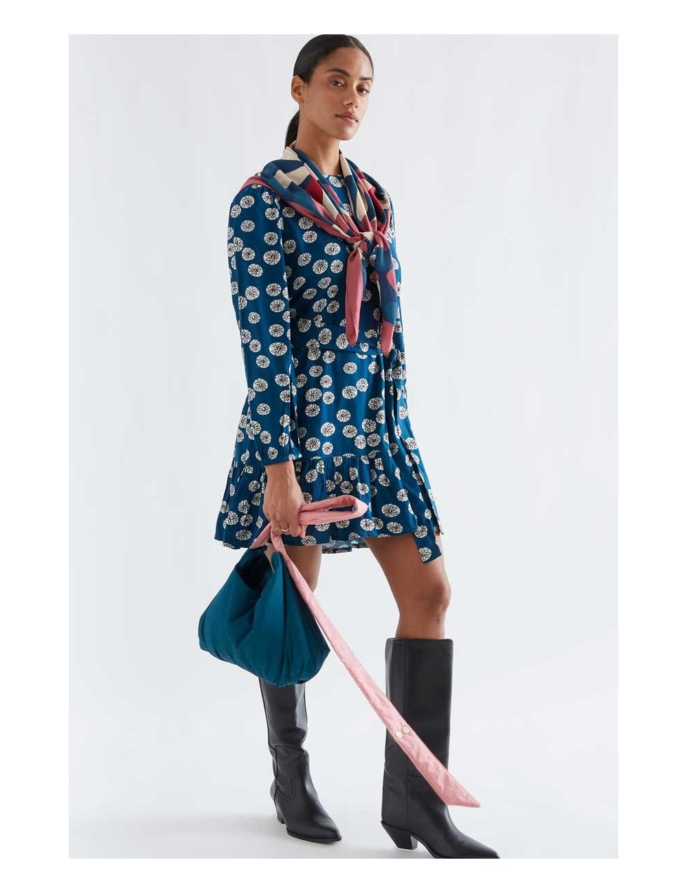 VESTIDO CORTO CON ESTAMPADO CARTHAMUS
