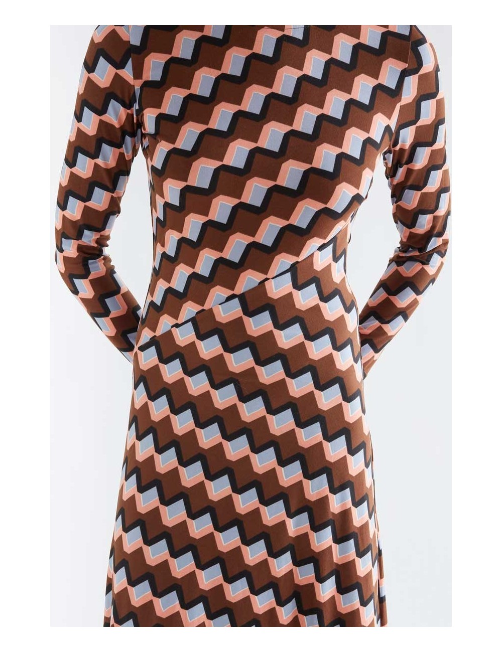 VESTIDO MIDI CON ESTAMPADO SCALA