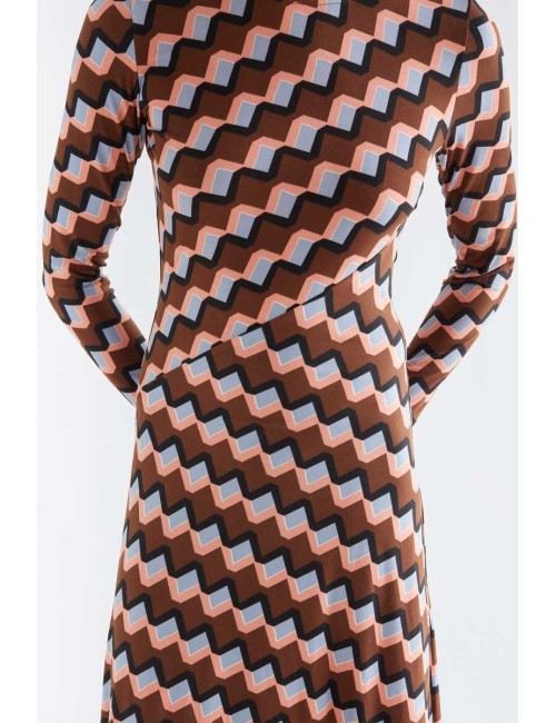 VESTIDO MIDI CON ESTAMPADO SCALA