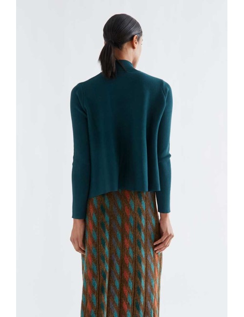 JERSEY CUELLO ALTO BÁSICO VERDE OSCURO