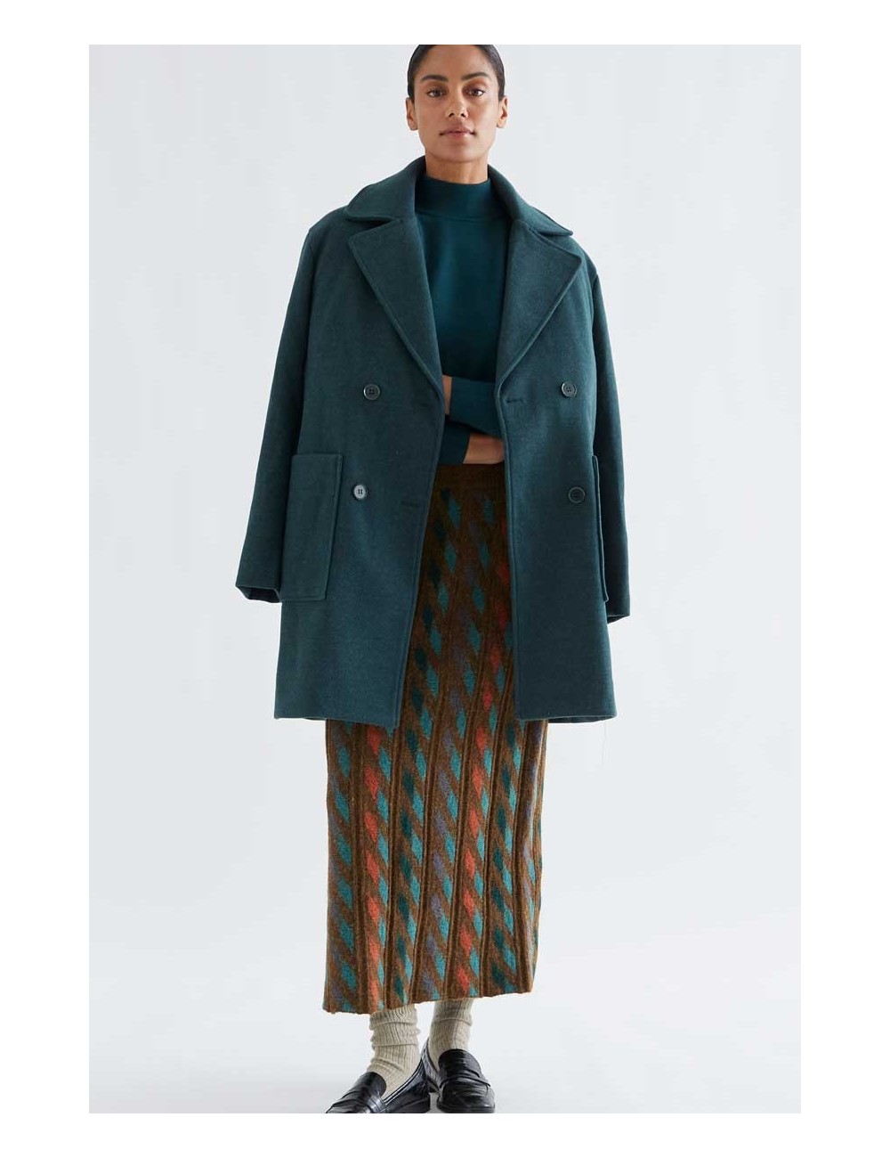 JERSEY CUELLO ALTO BÁSICO VERDE OSCURO
