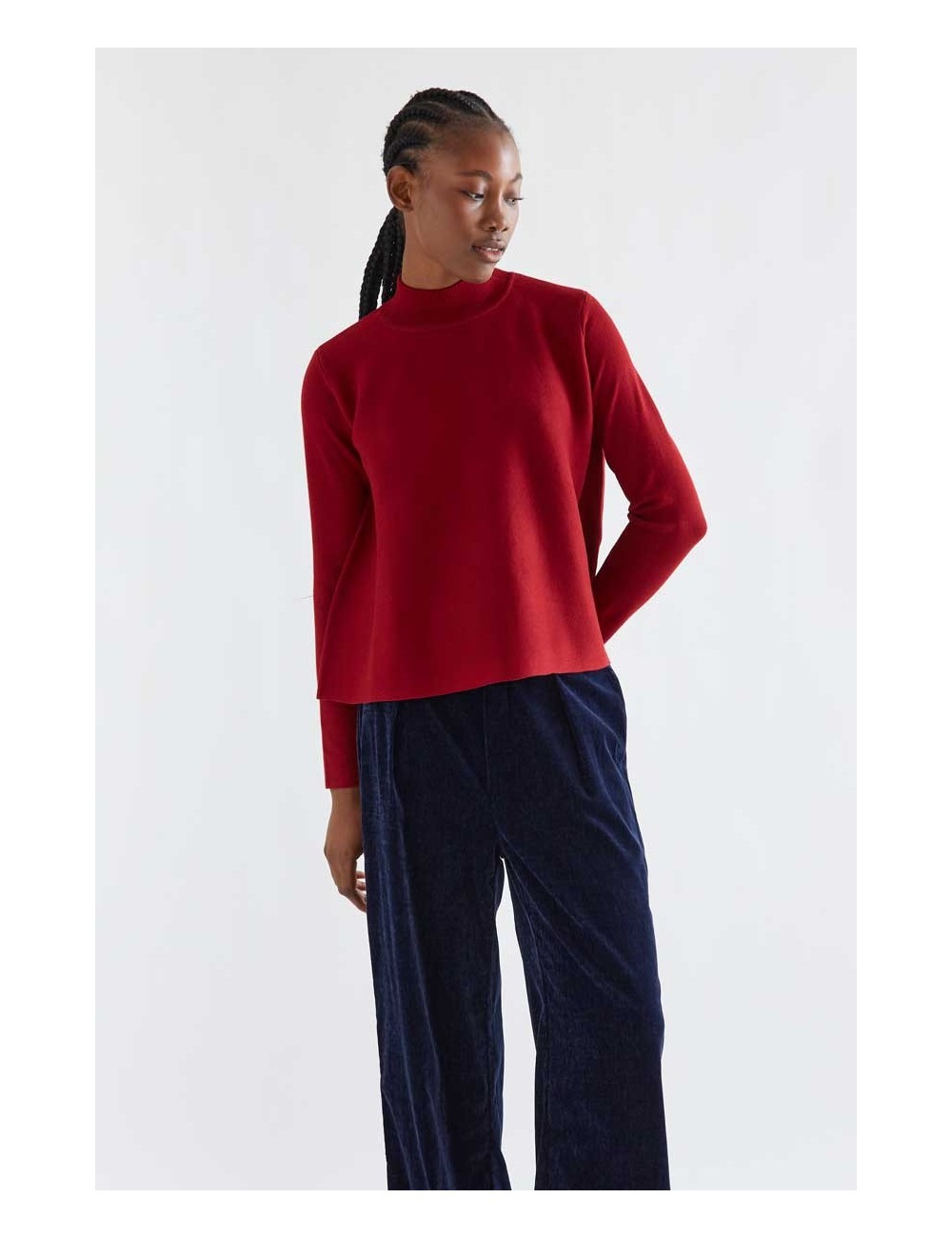 JERSEY CUELLO ALTO BÁSICO ROJO