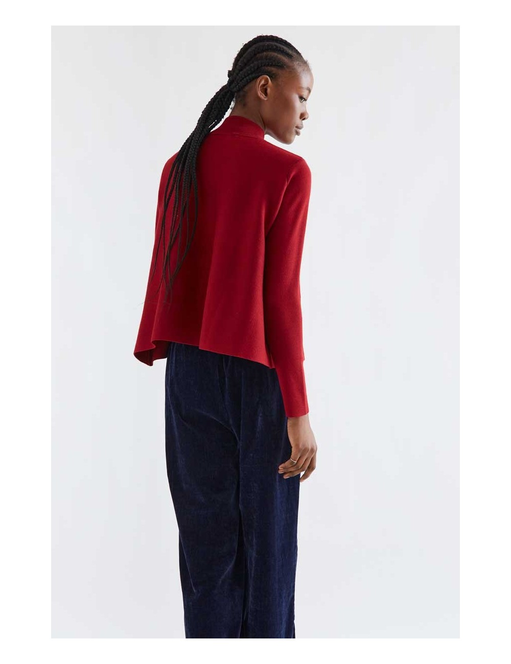 JERSEY CUELLO ALTO BÁSICO ROJO