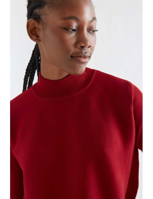 JERSEY CUELLO ALTO BÁSICO ROJO