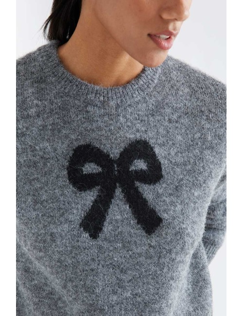 JERSEY GRIS CON ESTAMPADO LAZO