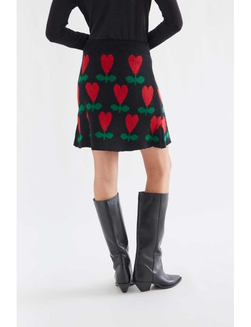 FALDA CORTA CON ESTAMPADO CICLAMEN
