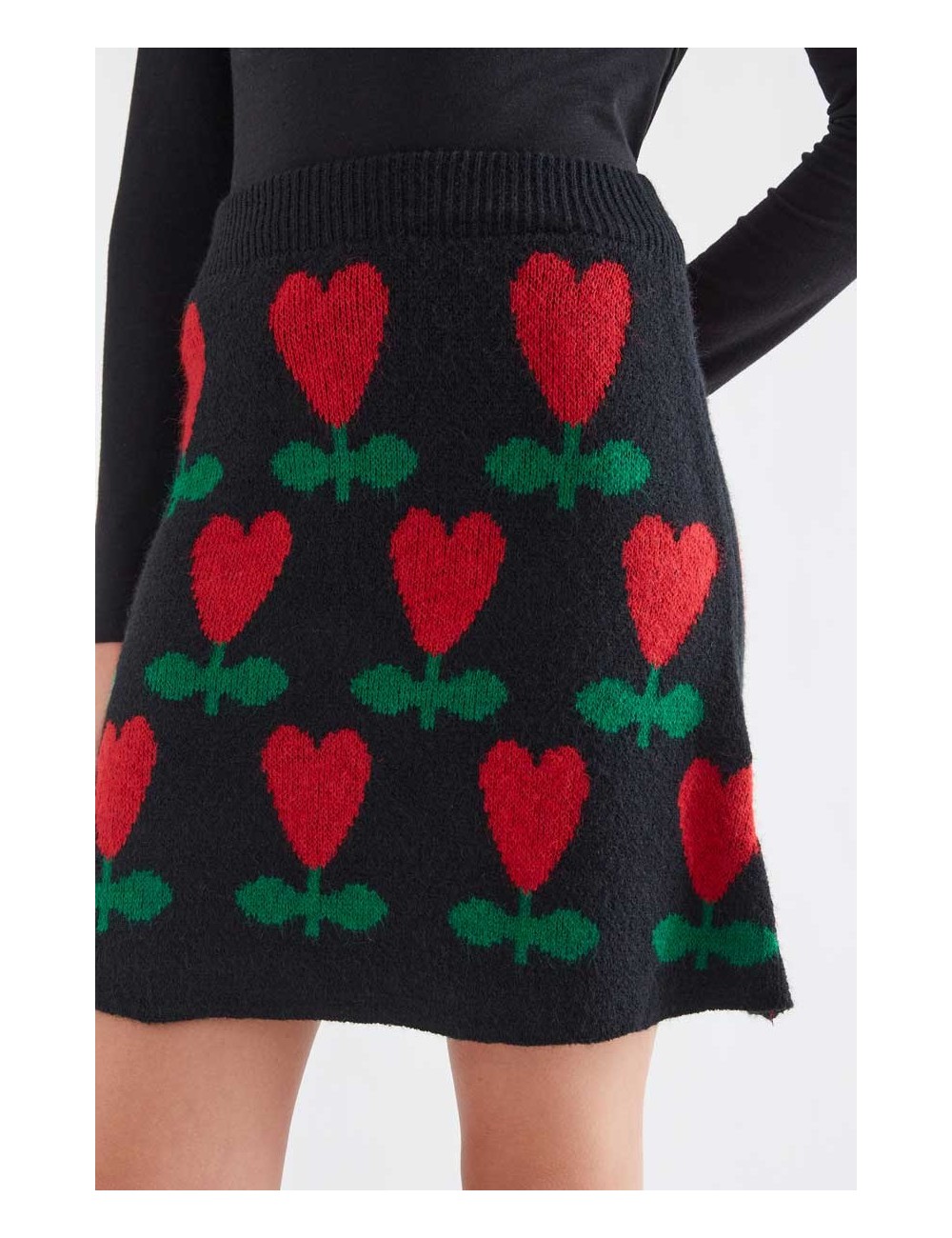 FALDA CORTA CON ESTAMPADO CICLAMEN