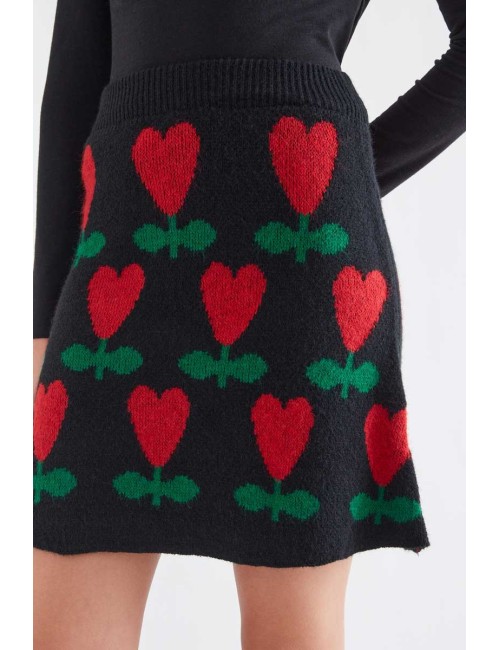 FALDA CORTA CON ESTAMPADO CICLAMEN