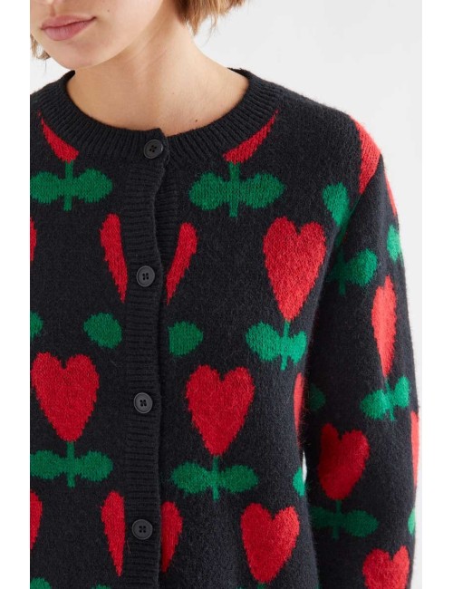 CÁRDIGAN CON ESTAMPADO CICLAMEN