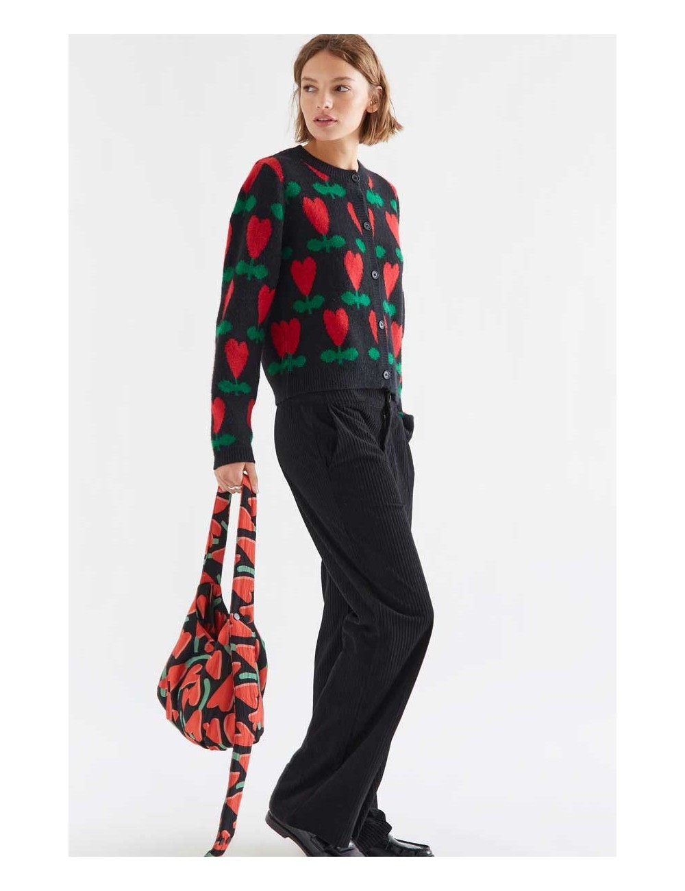 CÁRDIGAN CON ESTAMPADO CICLAMEN