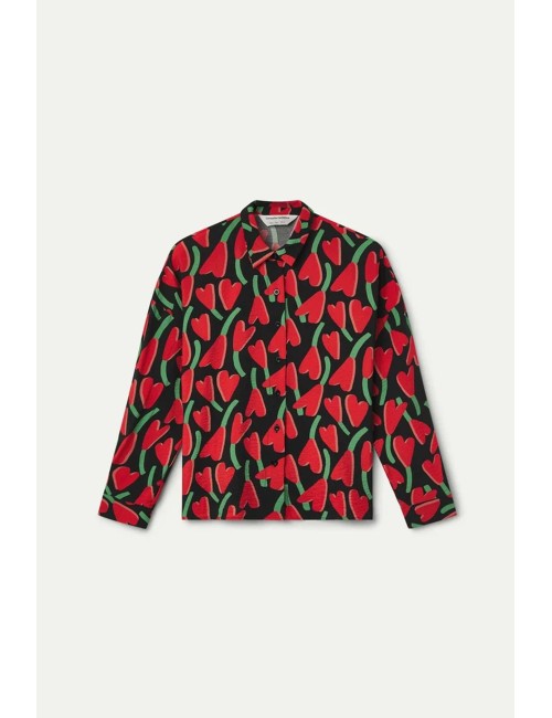 CAMISA CON ESTAMPADO CICLAMEN